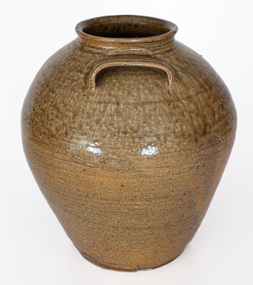 Six-Gallon attrib. Rev. John Landrum Pottery, Edgefield District, SC Stoneware Jar, Stamped "II"