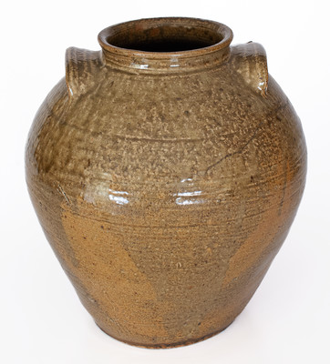 Six-Gallon attrib. Rev. John Landrum Pottery, Edgefield District, SC Stoneware Jar, Stamped "II"