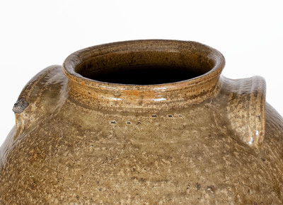 Six-Gallon attrib. Rev. John Landrum Pottery, Edgefield District, SC Stoneware Jar, Stamped "II"