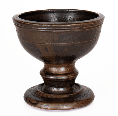 Extremely Rare Dunn Pottery, Smithville, TN Stoneware Presentation Compote: "1889 / Miss Dunn"