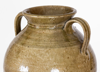 Fine Open-Handled Alkaline-Glazed Stoneware Jar, possibly Alabama