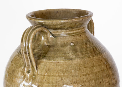 Fine Open-Handled Alkaline-Glazed Stoneware Jar, possibly Alabama