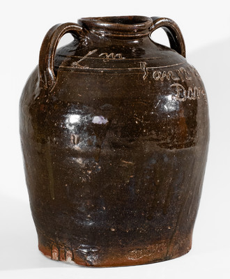 Exceedingly Rare and Important "Lm / Jan 12 1864 / Dave" Stoneware Jar, David Drake, Edgefield Dist, SC