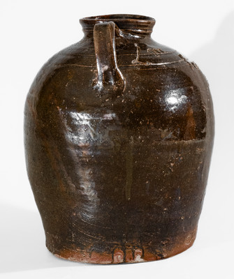 Exceedingly Rare and Important "Lm / Jan 12 1864 / Dave" Stoneware Jar, David Drake, Edgefield Dist, SC