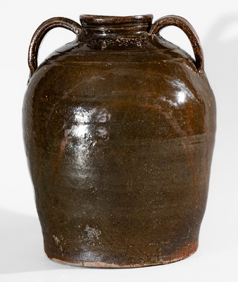 Exceedingly Rare and Important "Lm / Jan 12 1864 / Dave" Stoneware Jar, David Drake, Edgefield Dist, SC