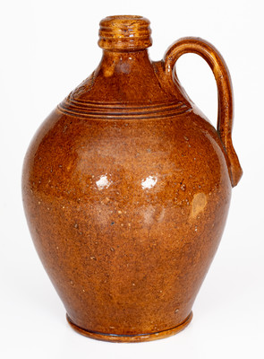 Extremely Rare "T.I.M.4" (Thomas Myers, Smyth County, Virginia) Redware Jug