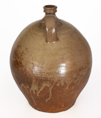 Exceptional Stoneware Jug w/ Impressed Horseshoe, attrib. Rev. John Landrum, Edgefield District, SC