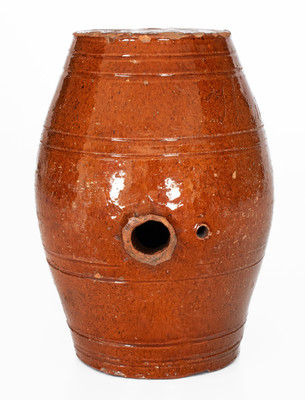 Rare "Henry Ray" Redware Rundlet, probably Click Pottery, Greene County, Tennessee