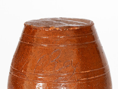 Rare "Henry Ray" Redware Rundlet, probably Click Pottery, Greene County, Tennessee