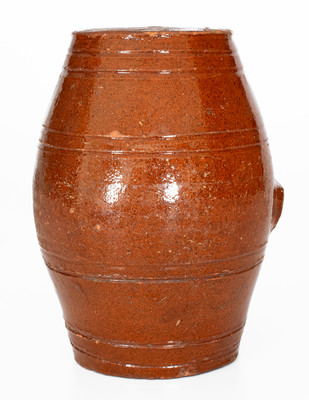 Rare "Henry Ray" Redware Rundlet, probably Click Pottery, Greene County, Tennessee