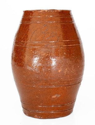 Rare "Henry Ray" Redware Rundlet, probably Click Pottery, Greene County, Tennessee