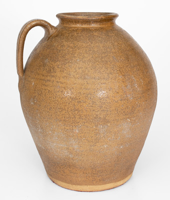 Unusual Alkaline-Glazed Honey Jar w/ Incised Cross, possibly South Carolina