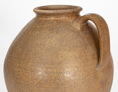 Unusual Alkaline-Glazed Honey Jar w/ Incised Cross, possibly South Carolina