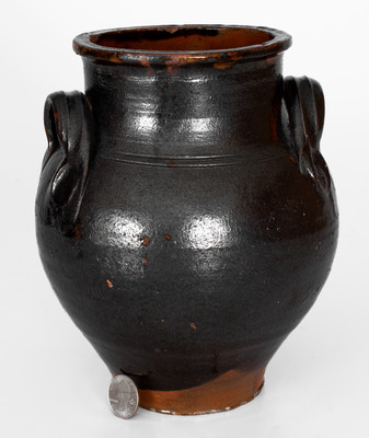 Fine Manganese-Glazed Redware Jar, probably Greene County, Tennessee