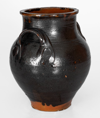 Fine Manganese-Glazed Redware Jar, probably Greene County, Tennessee