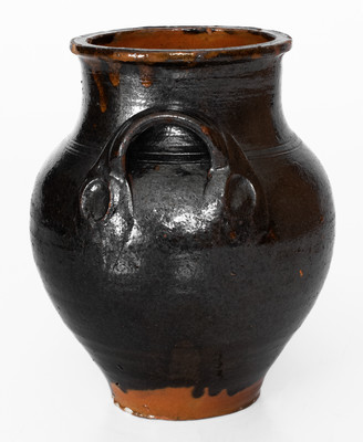 Fine Manganese-Glazed Redware Jar, probably Greene County, Tennessee