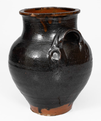 Fine Manganese-Glazed Redware Jar, probably Greene County, Tennessee