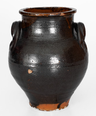 Fine Manganese-Glazed Redware Jar, probably Greene County, Tennessee