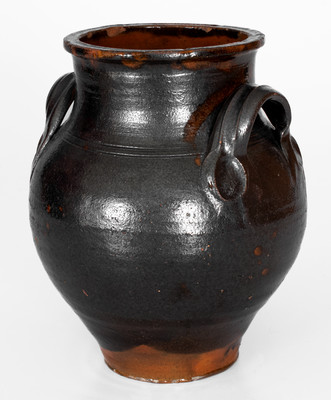 Fine Manganese-Glazed Redware Jar, probably Greene County, Tennessee