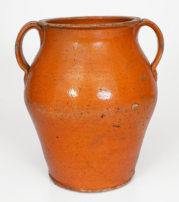 Attrib. Greene County, Tennessee Open-Handled Redware Jar, c1820-50