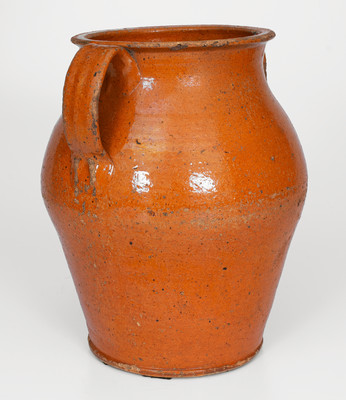 Attrib. Greene County, Tennessee Open-Handled Redware Jar, c1820-50