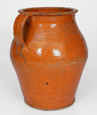 Attrib. Greene County, Tennessee Open-Handled Redware Jar, c1820-50