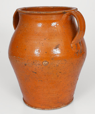Attrib. Greene County, Tennessee Open-Handled Redware Jar, c1820-50