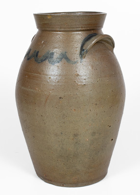 Rare Five-Gallon Stoneware Churn attrib. John Floyd at the Graves Pottery, Knox County, TN