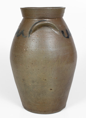 Rare Five-Gallon Stoneware Churn attrib. John Floyd at the Graves Pottery, Knox County, TN