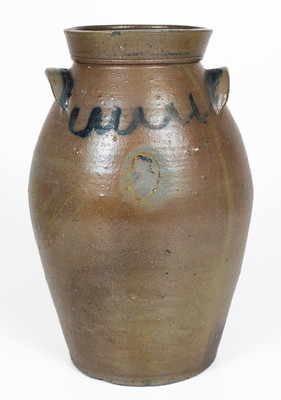 Rare Five-Gallon Stoneware Churn attrib. John Floyd at the Graves Pottery, Knox County, TN