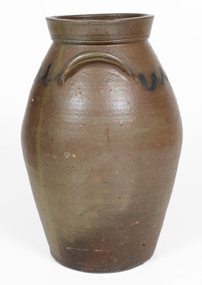 Rare Five-Gallon Stoneware Churn attrib. John Floyd at the Graves Pottery, Knox County, TN