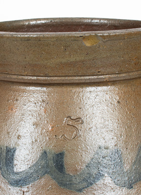 Rare Five-Gallon Stoneware Churn attrib. John Floyd at the Graves Pottery, Knox County, TN