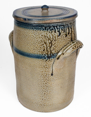 Exceptional J.A.C (John Anderson Craven, Randolph County, NC) Cobalt-Decorated Stoneware Jar