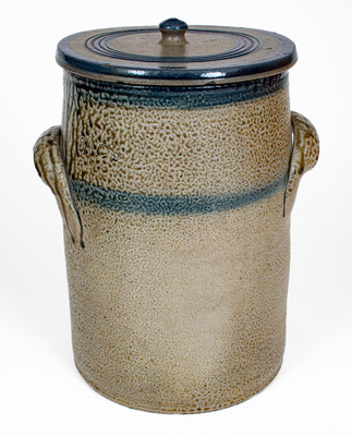 Exceptional J.A.C (John Anderson Craven, Randolph County, NC) Cobalt-Decorated Stoneware Jar
