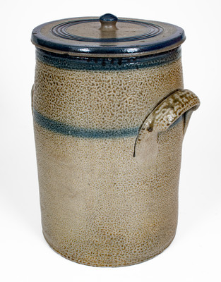 Exceptional J.A.C (John Anderson Craven, Randolph County, NC) Cobalt-Decorated Stoneware Jar