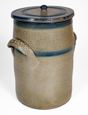Exceptional J.A.C (John Anderson Craven, Randolph County, NC) Cobalt-Decorated Stoneware Jar