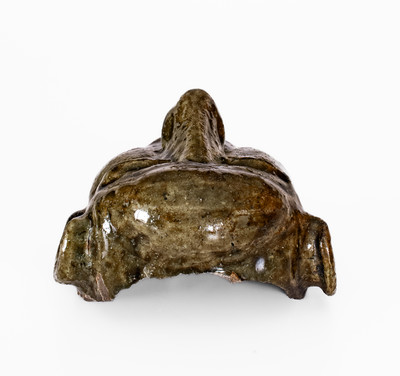Very Rare Alkaline-Glazed Stoneware Face Vessel Fragment, probably Alabama