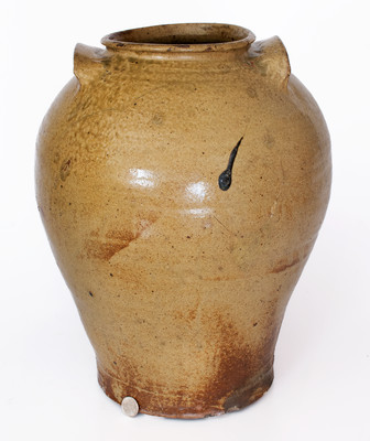 Six-Gallon Stoneware Jar w/ Impressed Horseshoe, probably Pottersville Stoneware Manufactory