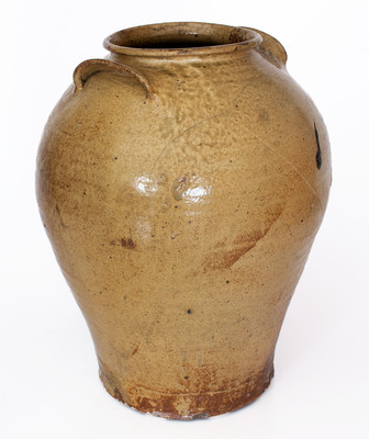 Six-Gallon Stoneware Jar w/ Impressed Horseshoe, probably Pottersville Stoneware Manufactory
