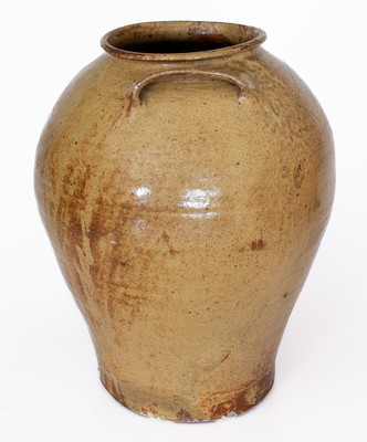 Six-Gallon Stoneware Jar w/ Impressed Horseshoe, probably Pottersville Stoneware Manufactory