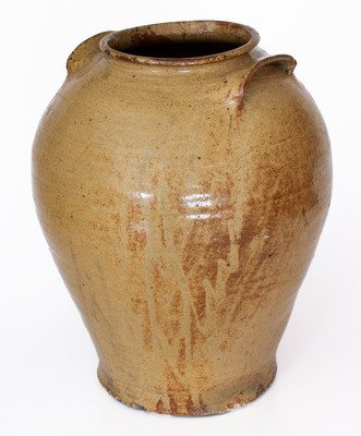 Six-Gallon Stoneware Jar w/ Impressed Horseshoe, probably Pottersville Stoneware Manufactory