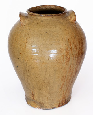 Six-Gallon Stoneware Jar w/ Impressed Horseshoe, probably Pottersville Stoneware Manufactory