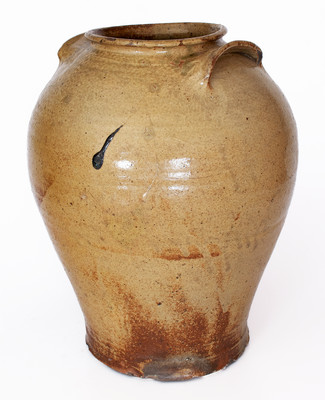 Six-Gallon Stoneware Jar w/ Impressed Horseshoe, probably Pottersville Stoneware Manufactory