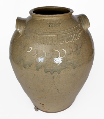 Rare Large-Sized CHANDLER / MAKER (Thomas Chandler, Edgefield District, SC) Stoneware Jar