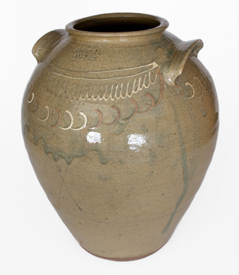 Rare Large-Sized CHANDLER / MAKER (Thomas Chandler, Edgefield District, SC) Stoneware Jar