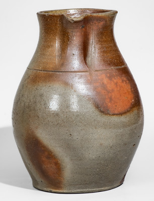 Attrib. Greene County, Tennessee Salt-Glazed Stoneware Pitcher, c1860-90
