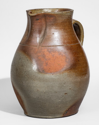 Attrib. Greene County, Tennessee Salt-Glazed Stoneware Pitcher, c1860-90