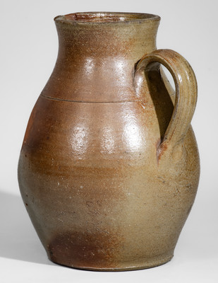 Attrib. Greene County, Tennessee Salt-Glazed Stoneware Pitcher, c1860-90