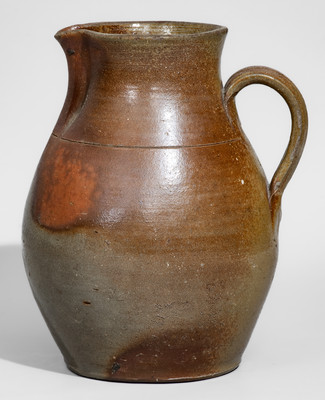 Attrib. Greene County, Tennessee Salt-Glazed Stoneware Pitcher, c1860-90