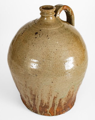 Fine Stoneware Jug Incised "Lm," David Drake, Edgefield District, South Carolina